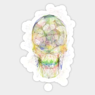 linear skull Sticker